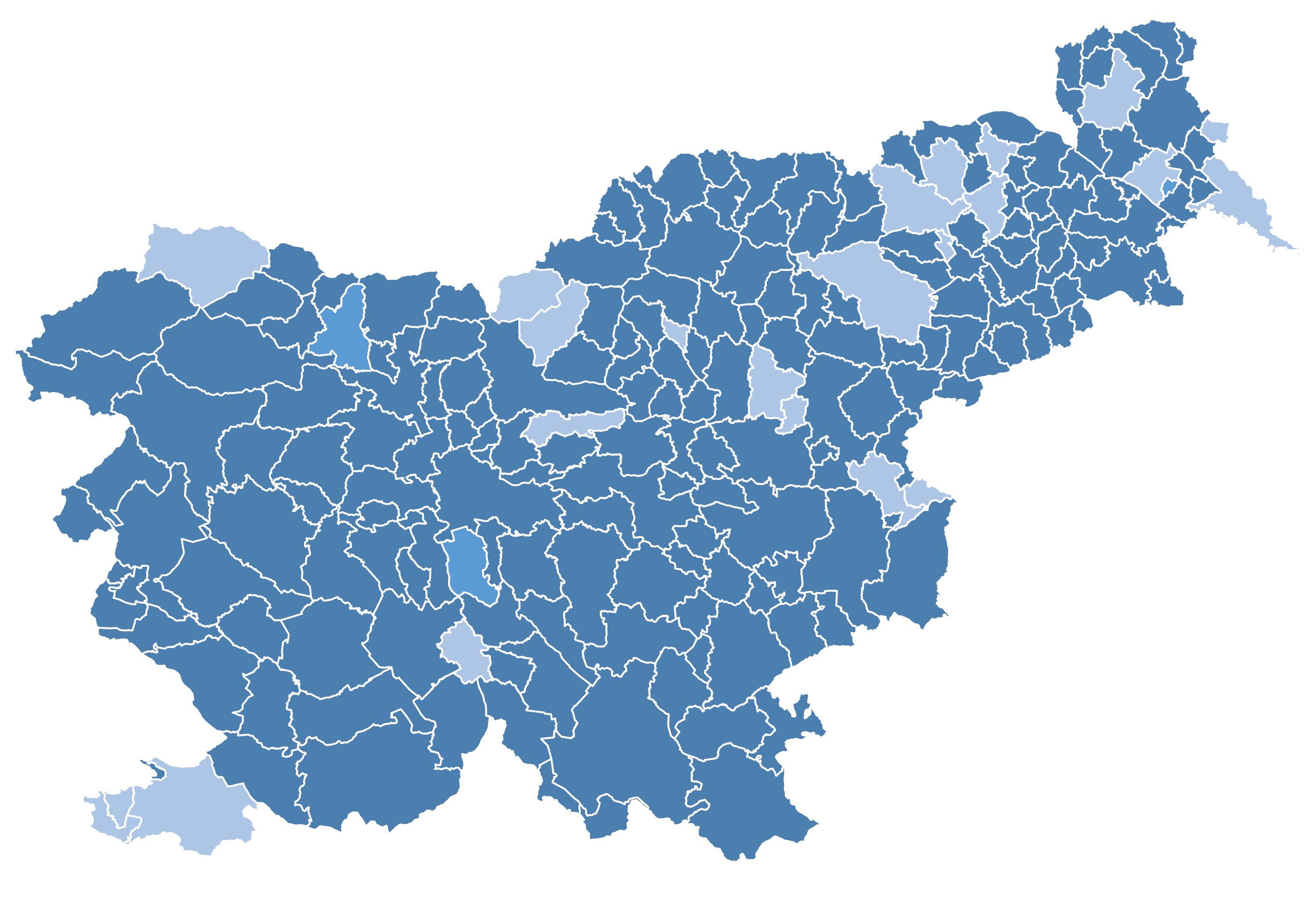 Zemljevid veljavnih OPN in PRO